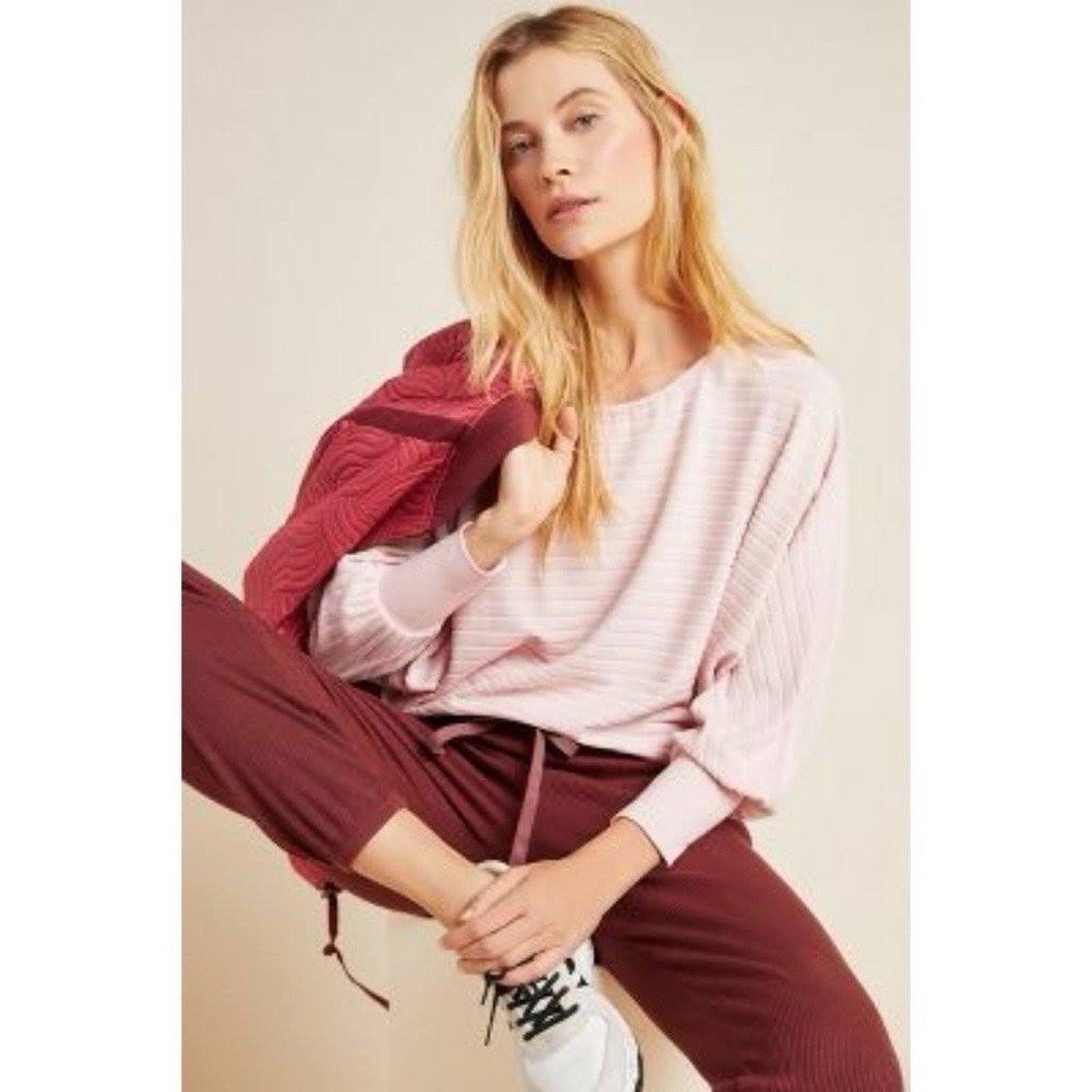 Saturday Sunday Anthropologie Shawna Hacci Sweater Pink Sz S Never Worn Soft